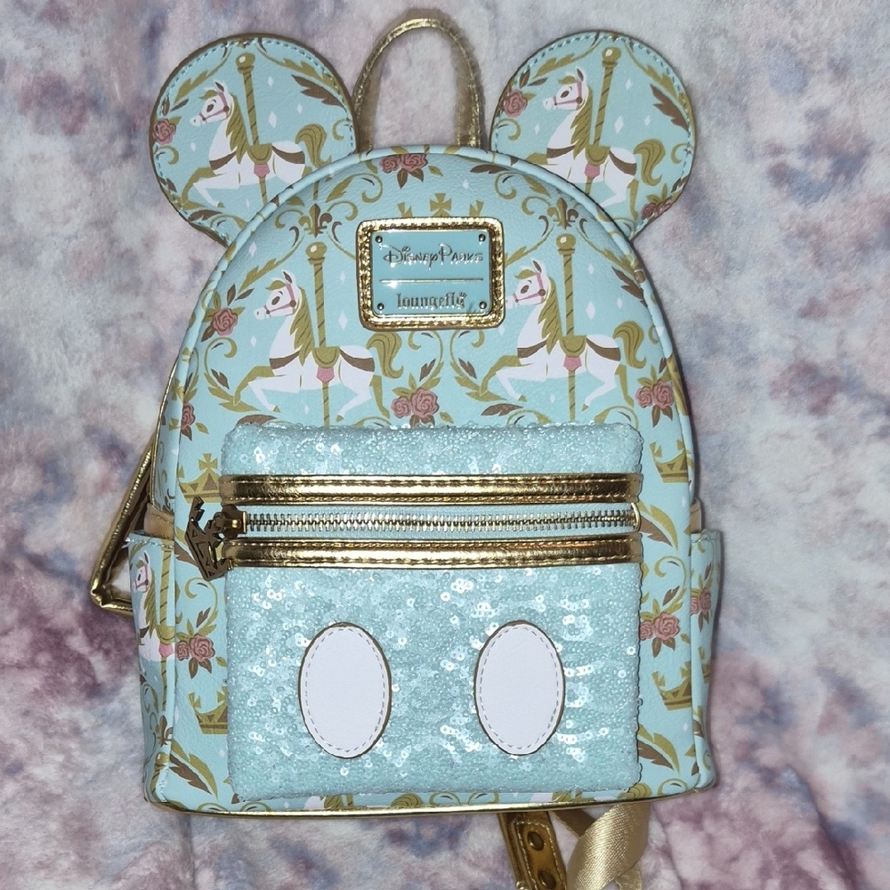 Loungefly The Main Attraction Limited Release Carousel Mini Backpack